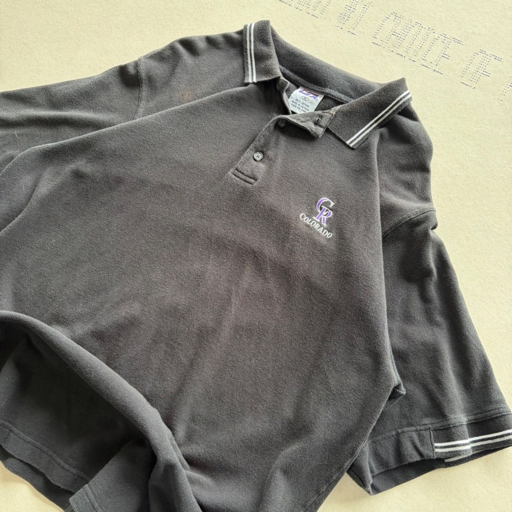 Vintage 90s CSA Colorado Rockies Polo Shirt